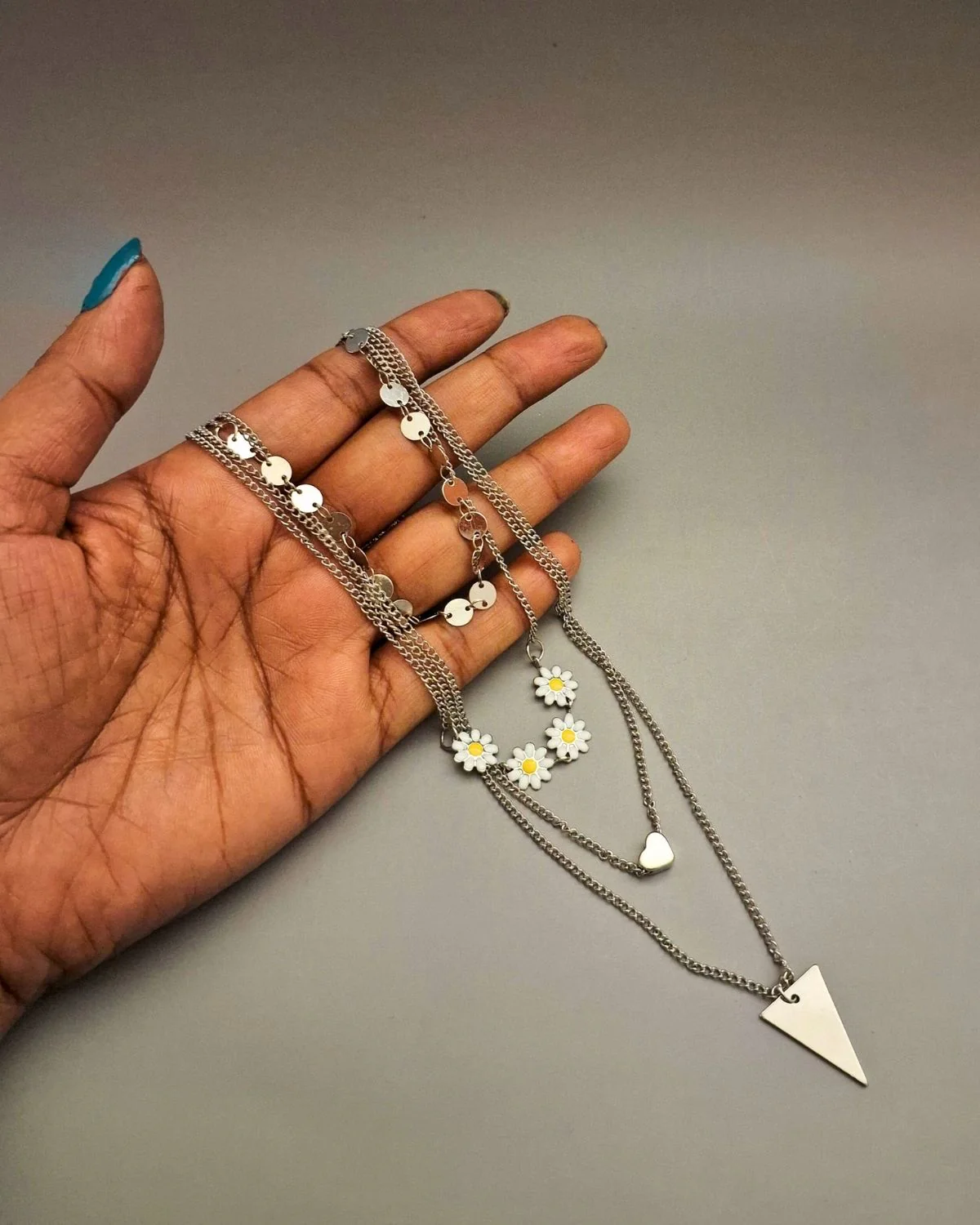 Zevarly Misha Anti Tarnish Chain Layered Neck Piece - Image 3