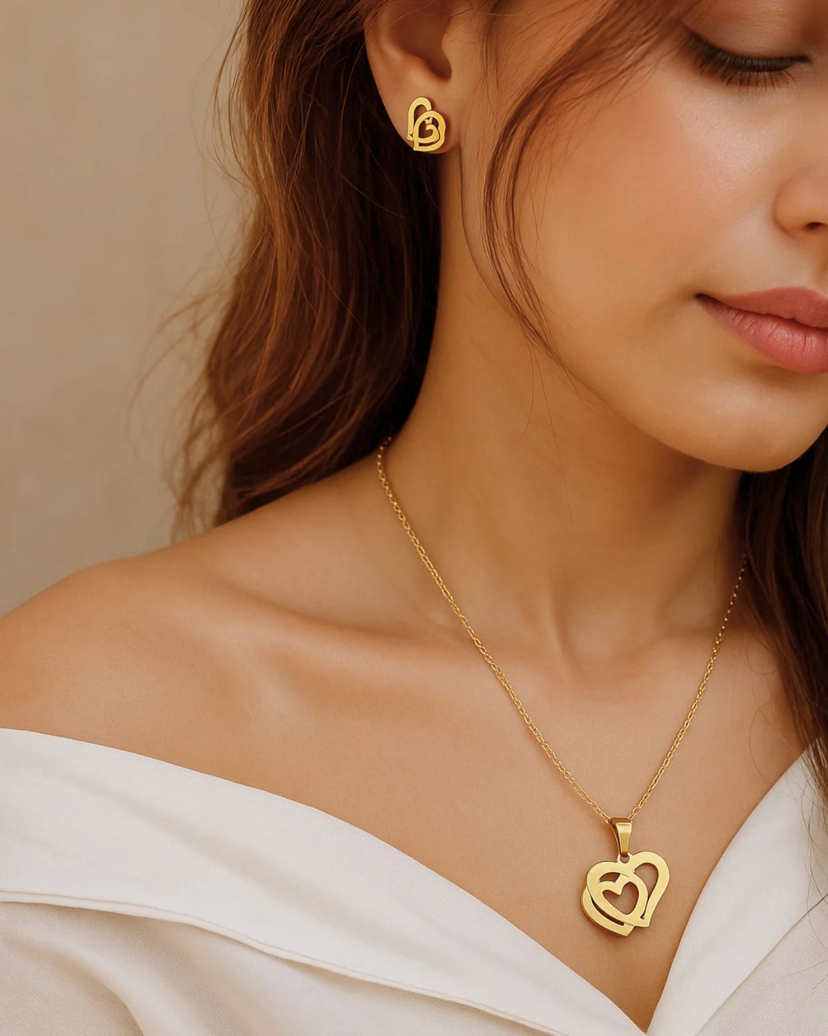 Zevarly Anvi Anti tarnish Pendant Set