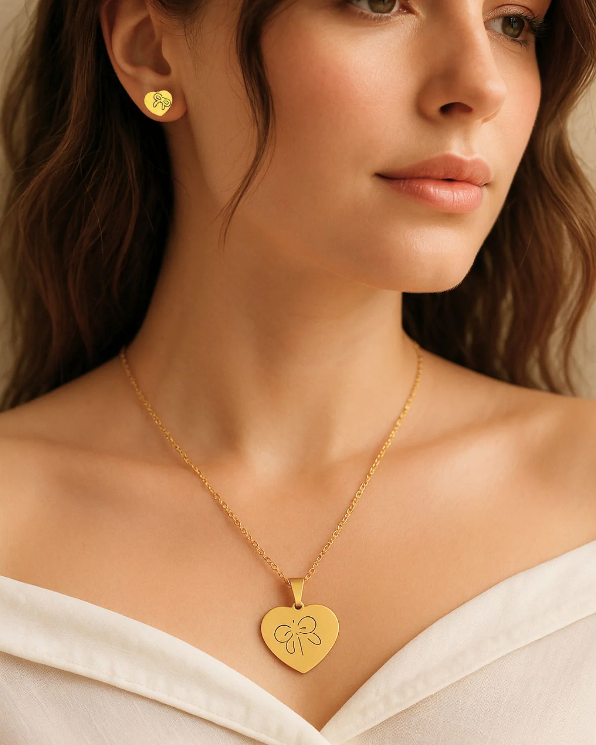 Zevarly Muskan Gold Plated Anti Tarnish Pendant Set