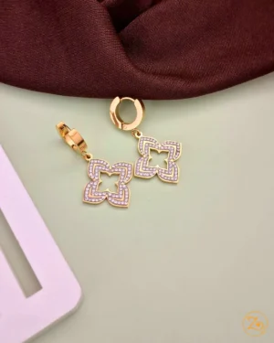 Zevarly Vedika Classic Goldline Anti tarnish Earrings